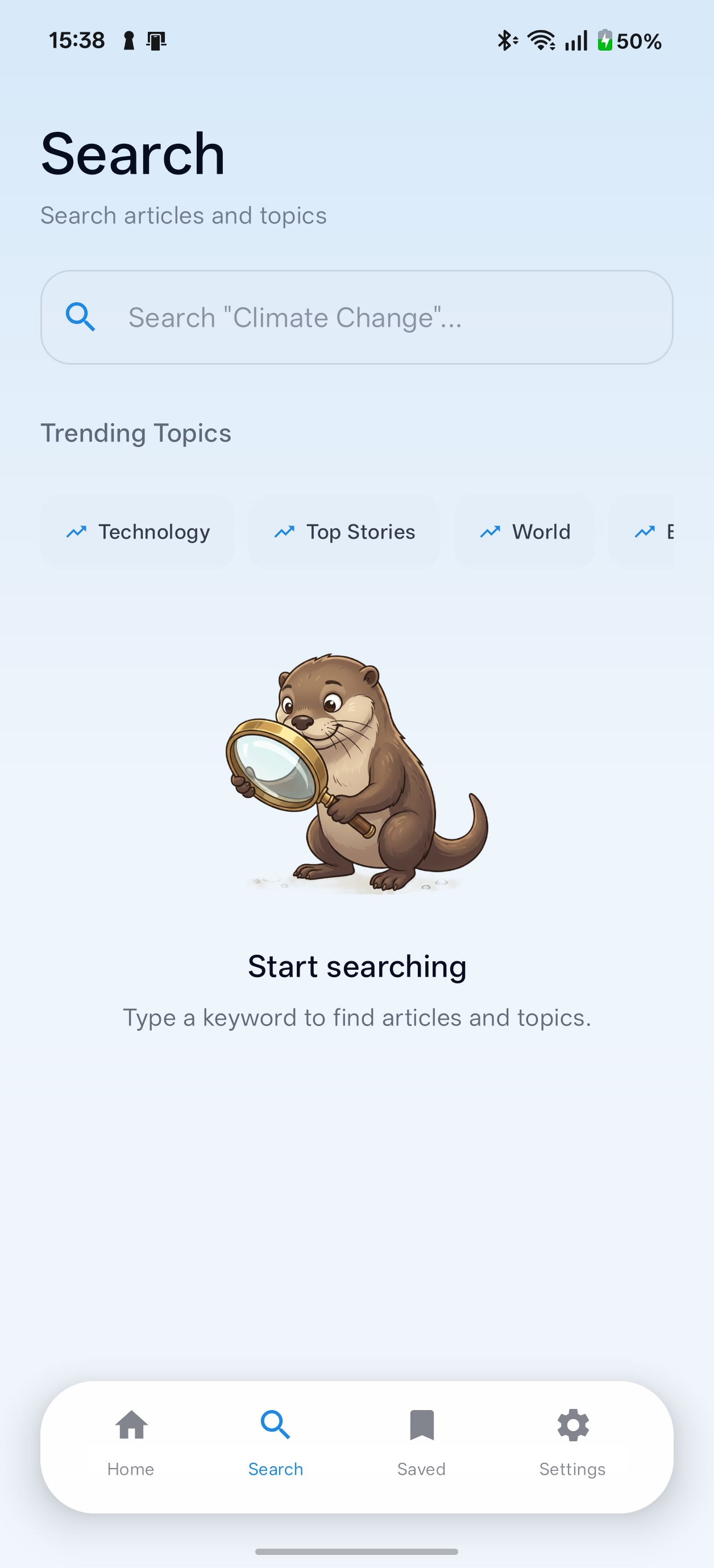 StreamFolio Light Search Screenshot
